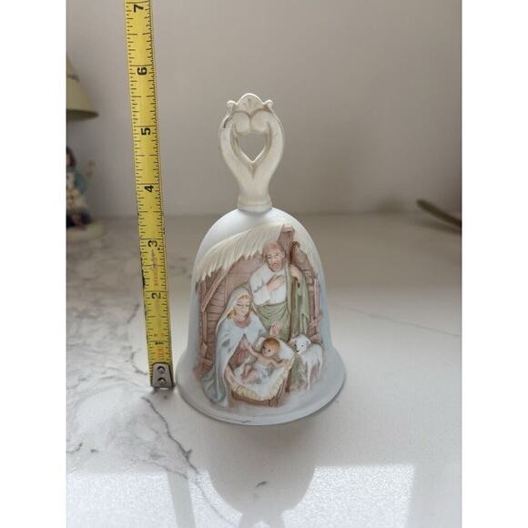 Vintage HOMCO Beautiful Nativity Bell 3D Christmas Decor 6" Tall Taiwan Holiday - Picture 5 of 5